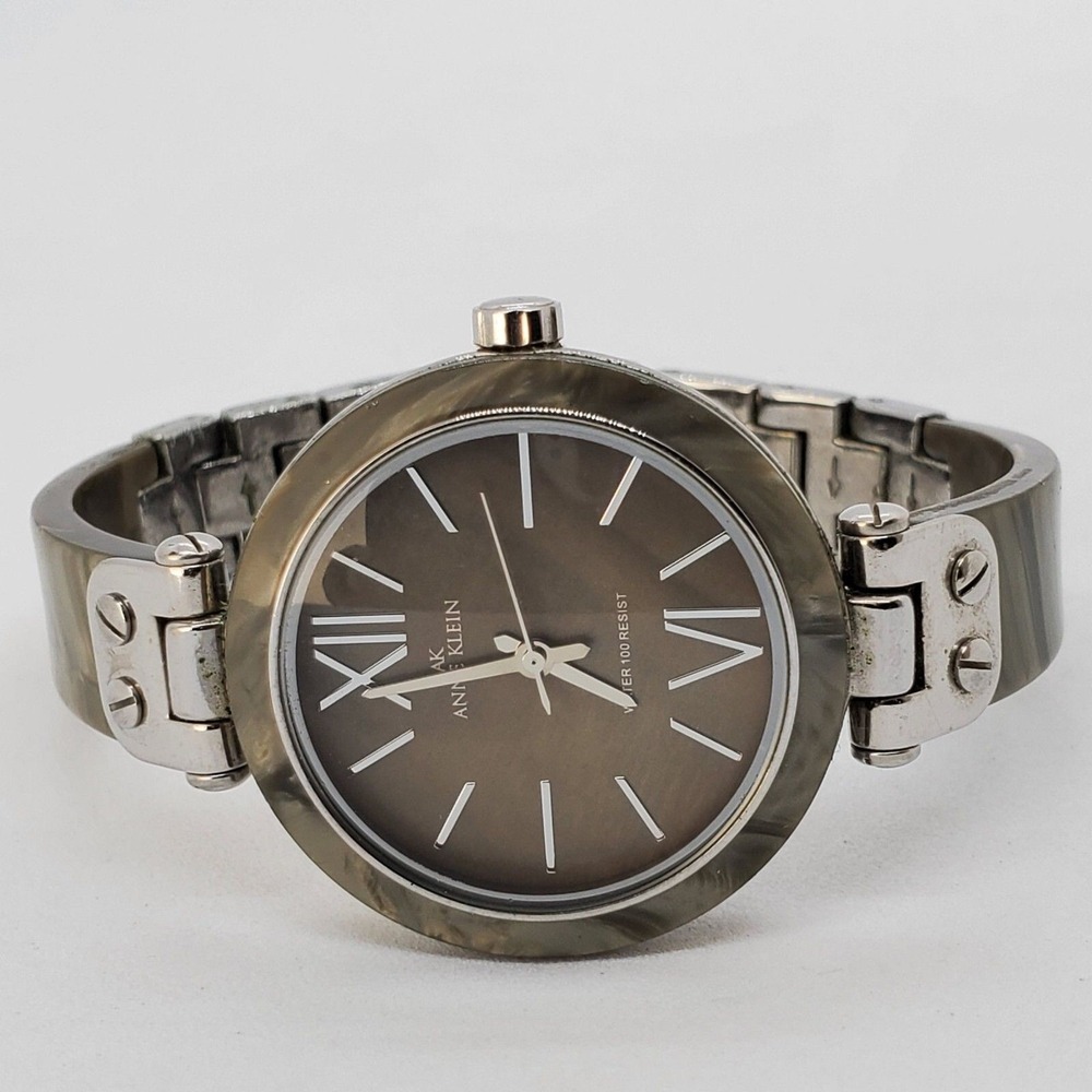 Anne Klein Diamond Women's Watch ‎ Gray Band 6" Wrist New Battery